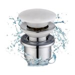Bonde de lavabo bonde pop - up avec trop - plein �quip� panier - filtre bonde de vidage en cuivre chrom� ...