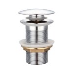 Bonde de lavabo � poussoir, sans trop - plein, bonde � clapet, pour �viers en laiton, chrom�e g 1 - 1 ...