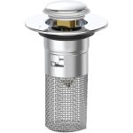 Bonde de lavabo de salle de bain avec panier filtrant amovible - baignoire anti - obstruction