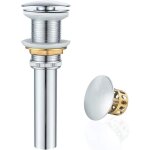Bonde de lavabo sans trop - plein, pour vasque, meuble - lavabo, bouchon de vidange � clapet, chromage ...