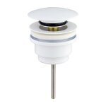 Sjqka - bonde de lavabo universel clic - clac rea gold - - blanc Sjqka - bonde de lavabo universel clic - clac rea gold - - blanc