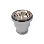 Lira - bonde  panier pour vier sans trop plein, diamtre 60 mm acier inox satin