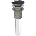 Bernstein - bonde pop - up en laiton pour lavabo vier et vasque, sans trop plein - couleur acier inox ...