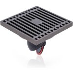 Bonde de sol carr�e , bonde de douche droite, en laiton anti - odeurs avec grille amovible et filtre ...