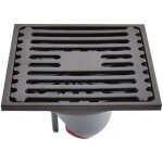 Bonde de sol de douche ext�rieure carr�e en acier inoxydable, siphon anti - odeurs avec couvercle de ...