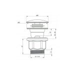 Bonde de trop - plein ronde chrom�e click clack pour lavabo ou bidet