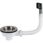 Bonde universelle pour �viers en acier ? panier � 90 mm en inox ? �vacuation horizontale / verticale ...