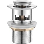 Bonde universelle pop - up avec trop - plein automatique, tube de vidange en laiton chrom, petit couvercle ...