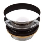 Bonde de vidange click clack de haute qualité pour baignoires et receveurs de douche, chromée, grande ... Bonde de vidange click clack de haute qualité pour baignoires et receveurs de douche, chromée, grande ...