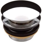 Bonde de vidange click clack de haute qualit� pour baignoires et receveurs de douche, chrom�e, grande ...