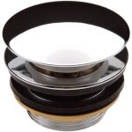 Bonde de vidange click clack de haute qualit pour baignoires et receveurs de douche, chrome, grande ...