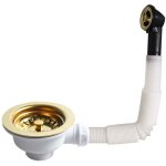 Bonde de vidange à panier inox pour évier 1 bac, diamètre 114 mm avec trop plein rond - choyclit Bonde de vidange à panier inox pour évier 1 bac, diamètre 114 mm avec trop plein rond - choyclit