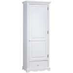 Bonneti�re blanche style anglais 1 porte 1 tiroir 4 niches l 70 h 186 p 42 cm