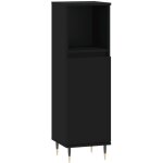 Bonnevie - armoire de salle de bain, meuble de rangement, style industriel noir 30x30x100 cm bois d'ingénierie ... Bonnevie - armoire de salle de bain, meuble de rangement, style industriel noir 30x30x100 cm bois d'ingénierie ...