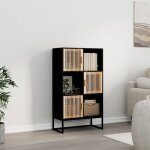 Bonnevie - buffet haut meuble de rangement commode bahut noir 70x35x125 cm bois d'ingénierie 71054 Bonnevie - buffet haut meuble de rangement commode bahut noir 70x35x125 cm bois d'ingénierie 71054