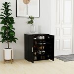 Bonnevie - meuble à chaussures armoire à chaussures meuble d'entrée noir 60x35x70 cm aggloméré 90523 Bonnevie - meuble à chaussures armoire à chaussures meuble d'entrée noir 60x35x70 cm aggloméré 90523