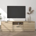 Bonnevie - meuble tv - armoire de tv banc tv pour salon chne sonoma 140x35x40 cm bois d'ingnierie - ...