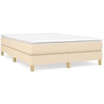 Bonnevie - sommier  ressorts de lit rsistant et confortable, tapissier  lattes, crme 140x200 cm tissu ...