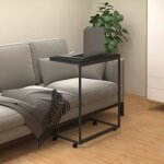 Bonnevie - table d'appoint chevet, bout de canapé avec roues noir 55x35x70 cm bois d'ingénierie - gb62845 ... Bonnevie - table d'appoint chevet, bout de canapé avec roues noir 55x35x70 cm bois d'ingénierie - gb62845 ...