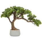 Bonsa artificiel en pot polin pot en cramique vert h45cm atmosphera crateur d'intrieur
