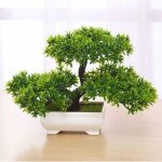 Bonsa� plante artificielle en pin pour bureau / rebord de fen�tre / cour