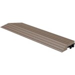 Bordure de finition wpc coin gauche marron fonc� pour dalles de sol clipsable, 38x2x7, 5 cm, aspect bois, ...