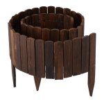 Relaxdays - bordure de jardin, 200 cm de long, flexible, hauteur visible 20 cm, bois, clture de parterre, ...