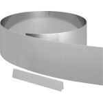 Bordure de jardin 4 pcs argent 450 x 20 cm acier galvanis vidaxl