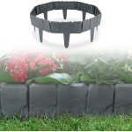 Bordure jardin exterieur pierre, bordure jardin plastique, gris bordure jardin, 10 pcs bordure pelouse ...