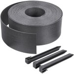 Bordure de jardin flexible 10m, hauteur 12cm bordure jardin exterieur avec 6 piquets, bordure jardin ...