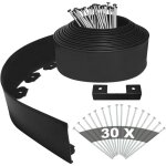 Bordure de jardin, kit de bordure de jardin extrieur 10cm de haut et 10m de long avec 30 piquets fixes, ...