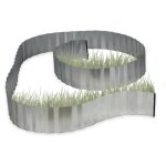 Bordure de jardin mtal galvanis pour massifs alles plantes potager 5 m x 16 cm, gris argent - relaxdays ...