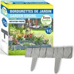 Bordures de jardin en pierre reconstitu�e lot de 10 d�limitation ext�rieure durable