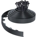 Bordure de jardin en plastique 20 m�tres avec 60 piquets d'ancrage bordurette de pelouse flexible bordure ...