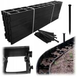 Bordure de jardin en plastique 8 cm 16 m + 50 ancrages stella bord