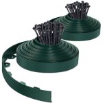 Bordure de jardin flexible en pvc 40m avec 80 piquets - hauteur 5cm - vert - vounot