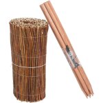 Bordure osier bogateco 30x300 cm avec 7 piquets h�tre inclus