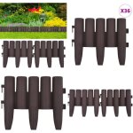 Bordures de pelouse 36 pcs marron 10 m pp - bordure de jardin - bordures de jardin - home & living - ...