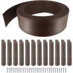 Oxeo - bordurette de jardin semi rigide marron 12 mtres - hauteur 14cm - flexible - bordure de gazon ...
