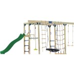 Axi boris aire de jeux en bois / structure d'escalade en bois, toboggan vert - balançoires, trapèze, ... Axi boris aire de jeux en bois / structure d'escalade en bois, toboggan vert - balançoires, trapèze, ...