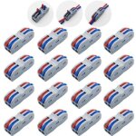 Bornes de connexion, 16 pcs spl - 2 connecteur electrique rapide, conducteur compact fils connecteurs ...