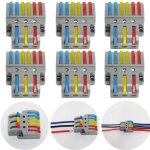 Bornes de connexion, 6 pcs connecteur �lectrique avec levier de fonctionnement, compact borne de connexion ...