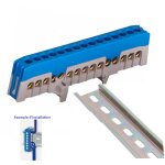 Ame distribution - bornier barrette neutre isolée a vis - 63a - 15 trous ( 15x16 mm² ) montage rail din ... Ame distribution - bornier barrette neutre isolée a vis - 63a - 15 trous ( 15x16 mm² ) montage rail din ...