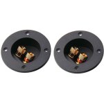 Bornier haut parleur 2 voies bornier enceinte 2pcs enceinte terminal binding post pour subwoofer fiches ...