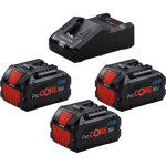 Bosch professional - bosch accessoires - set chargeur 16a et 3 batteries 8, 0 ah procore 0615a5004y