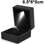Bote  bagues claire par led, bote  boucles d'oreilles, tui cadeau pour bague de mariage, prsentoir ...