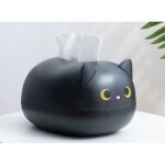Bote  mouchoirs en forme de chat mignon, organisateur de mouchoirs avec support pour cure - dents (noir) ...