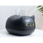 Bote � mouchoirs en forme de chat mignon, organisateur de mouchoirs avec support pour cure - dents (noir) ...