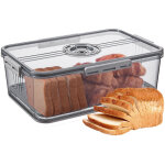 Tuserxln - bote  pain avec couvercle hermtique ? bote  pain pour comptoir de cuisine, enregistrement ...