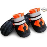 Bottes chien, 4pcs bottes de protection pour chien imperm�able, chaussures de chien antid�rapant avec ...